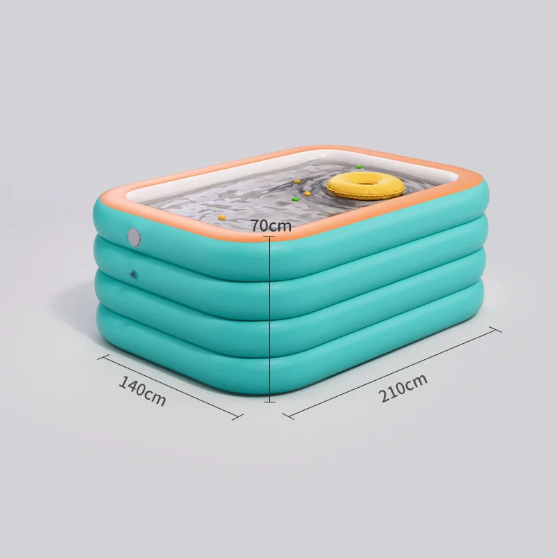 Piscina dobrável inflável de verão: piscina para bebês no pátio ao ar livre para crianças e adultos