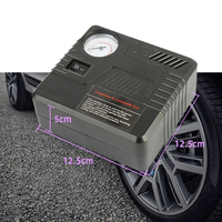 Car Emergency Auto Air Pump DC 12V Tire Inflator Tool Pressure Gauge Cigarette Lighter Connector Compact