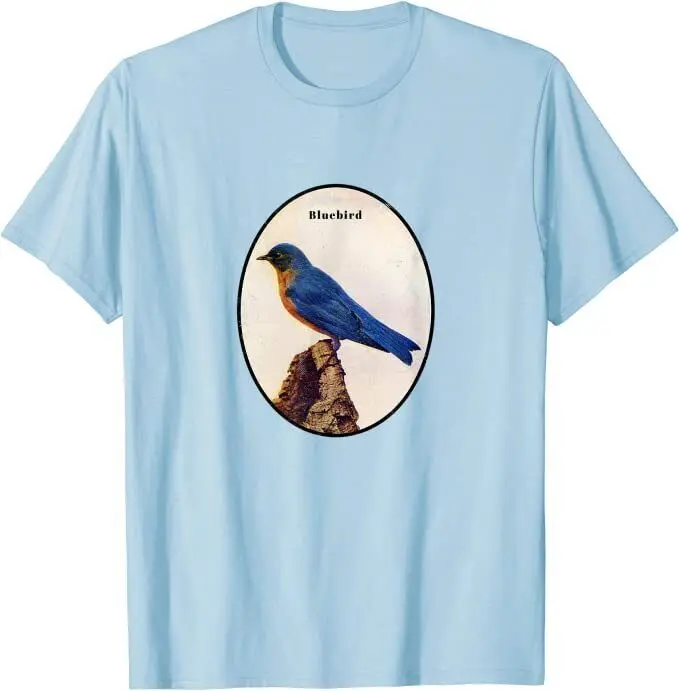 Retro Antique Bluebird Vintage Bird Design T Shirt NEW 10 Colors