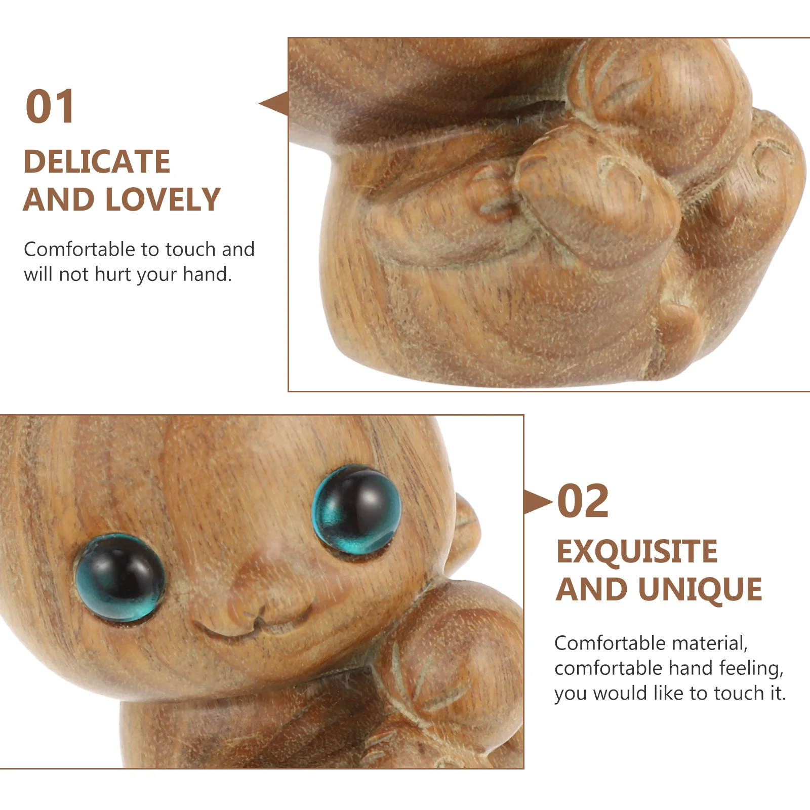 

Cat Ornament Carved For Home Office Desktop Decor Wood Craft Animal Statue Carved Cat Ornament Gift