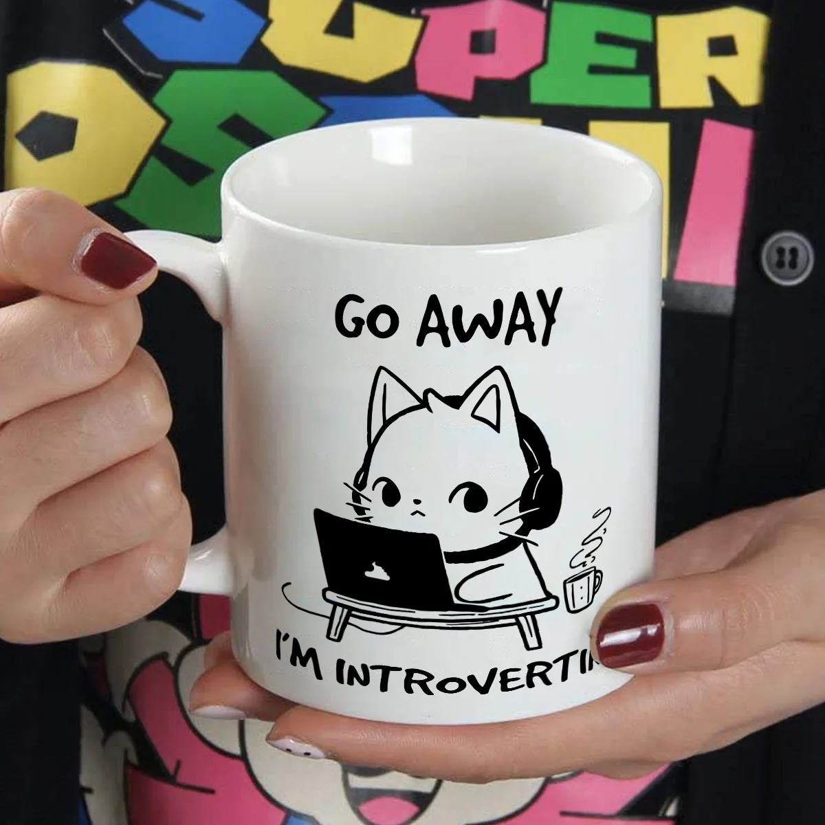 1pc Ceramic Coffee Mug with Humorous 