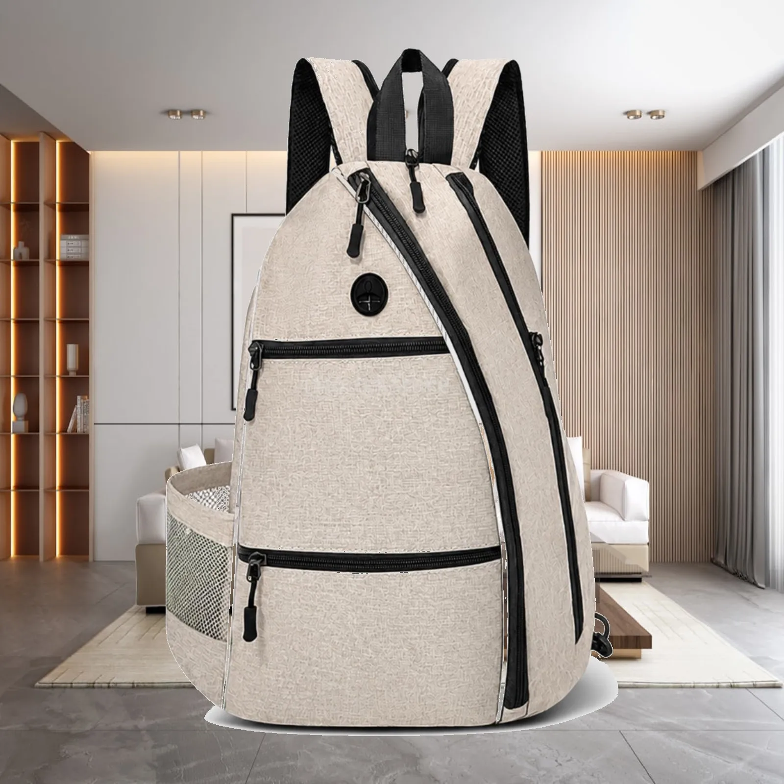 Pickleball Backpack Adjustable Pickleball Bag with Bottle Pocket Backpack with Shoulder Strap Reflective Bag with Pockets Roomy