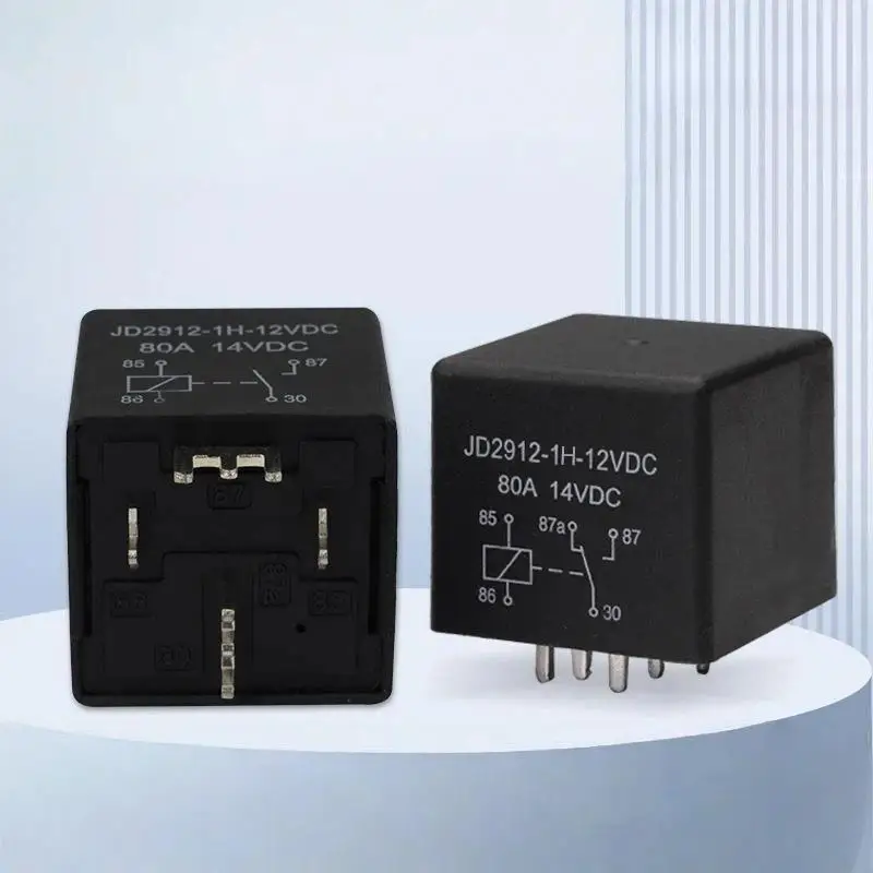 Universal Car Relay 12VDC 80A 4P 5P Sharp Pin for 24V Vehicle Headlight Welded Conversion Retrofit