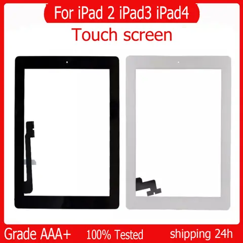 New Touch Screen For iPad 2 iPad3 iPad4 A1416 A1430 A1403 A1458 A1459 LCD Outer Digitizer Sensor Glass Panel Replacement