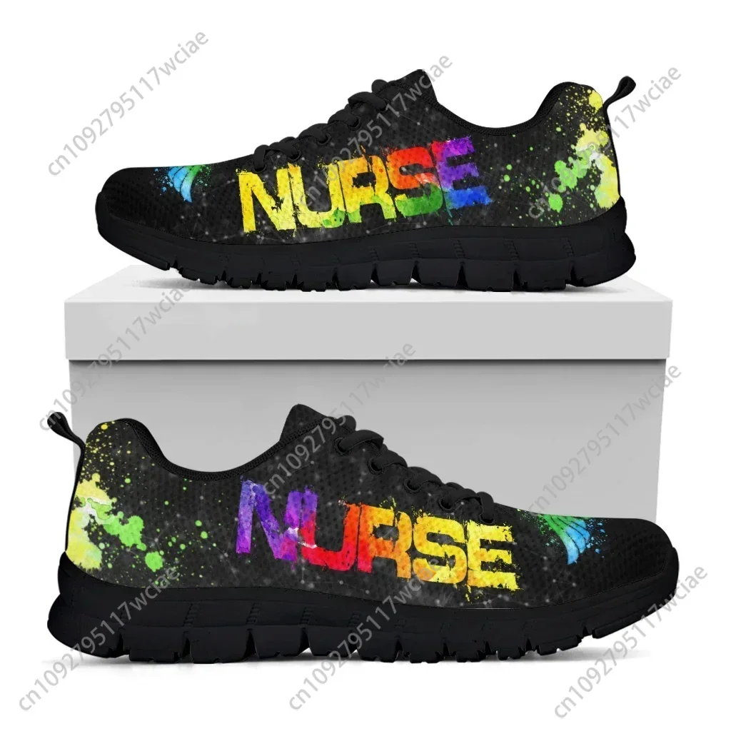

Fashion Nurse Platform Shoes Lightweight Outdoor Mesh Shoes Paramedic EMT EMS Pattern Women Sport Shoes Zapatillas