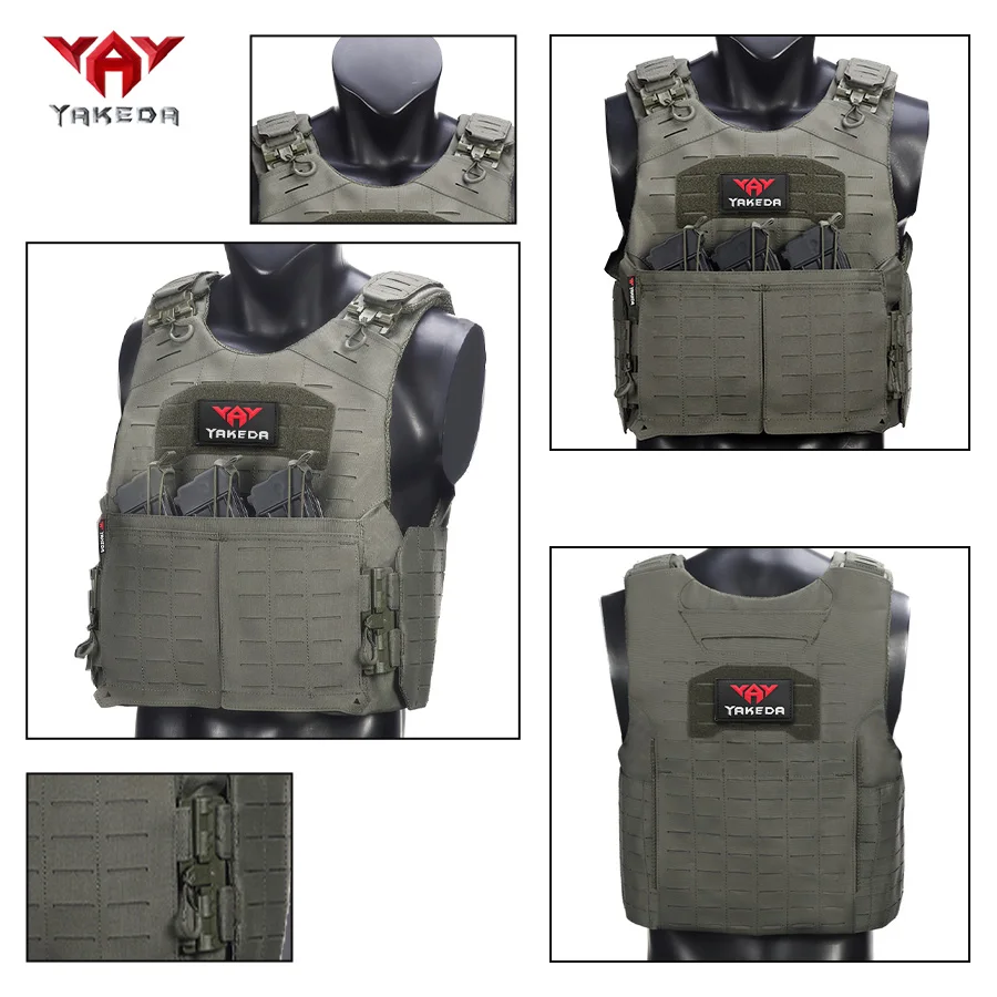 

YAKEDA большая сумка для скрытого тройного оборудования, охотничий жилет, технология лазерной резки, устойчивый к разрыву и износостойкий материал