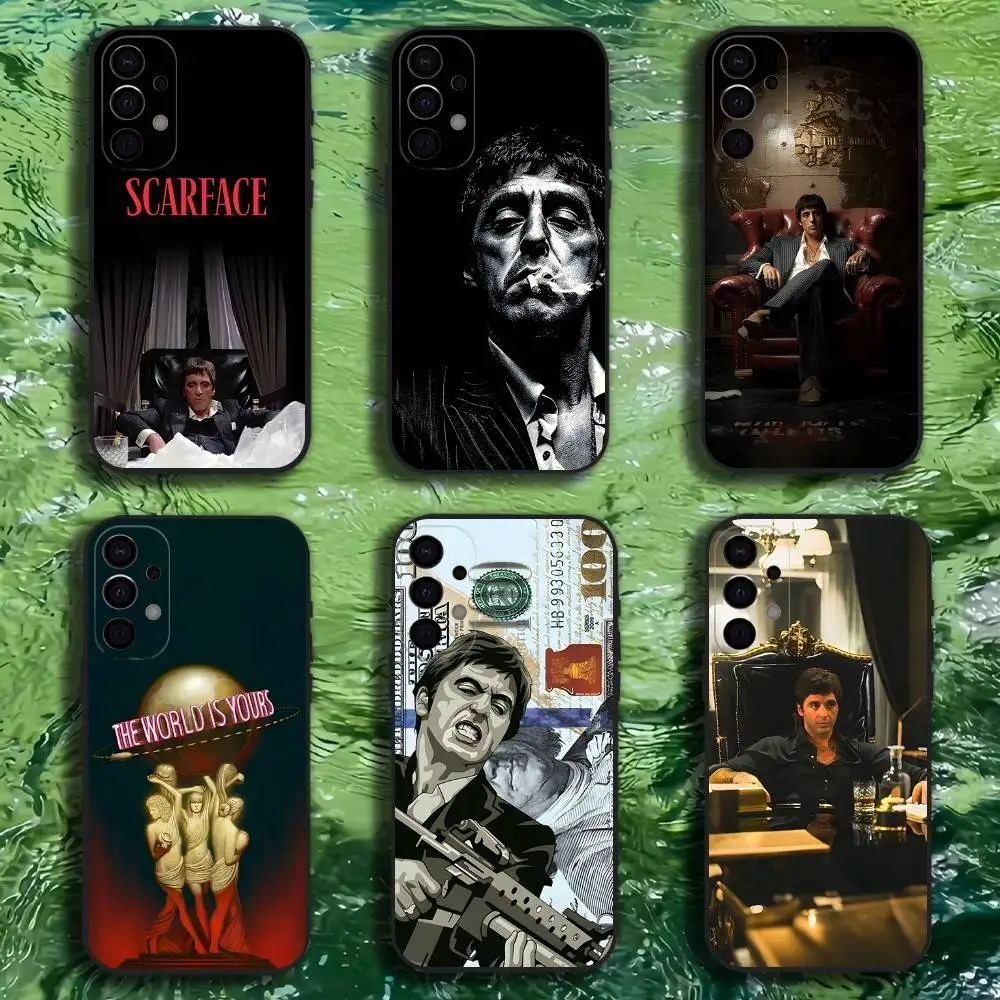 

Movie S-Scarfaces Tony M-Montana Phone Case For Samsung S25,S24,S21,S22,S23,S30,Ultra,S20,Plus,Fe,Lite,Note,10,9,5G Black Cover