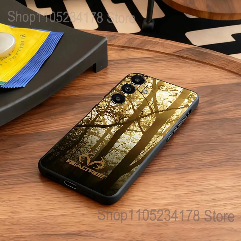 R-Realtree Real Tree Camo  Phone Case For Samsung S25,S24,S21,S22,S23,S30,Ultra,S20,Plus,Fe,Lite,5G Black Cover