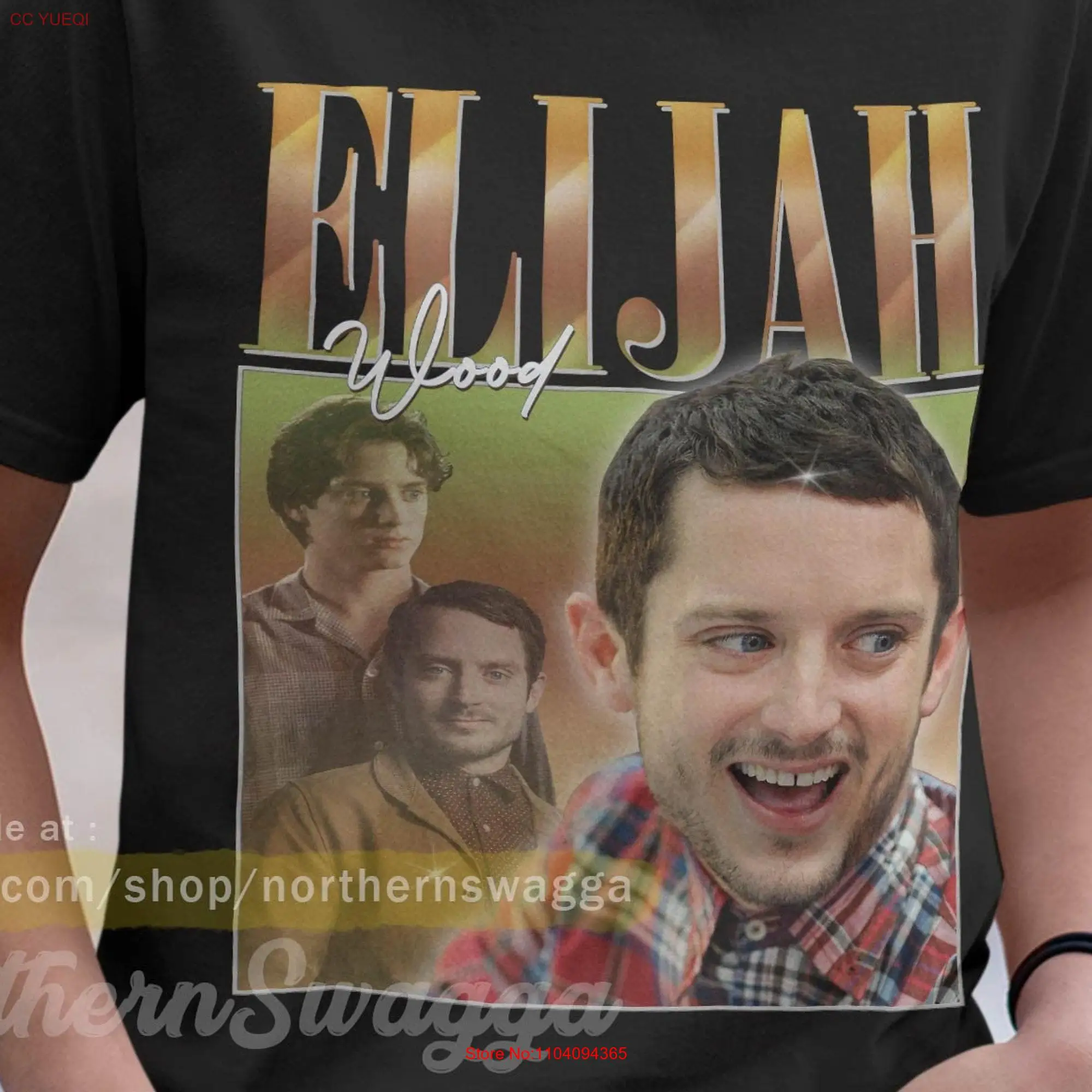 Elijah wood shirt design retro style cool fan art t 90s poster 234 tee long or short sleeves