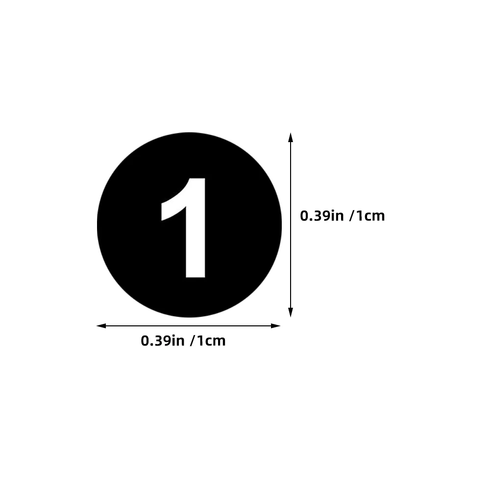 2500pcs Number Stickers Coated Paper Bright Color Large Labels Waterproof Tiny Classroom ganization Inventory Management