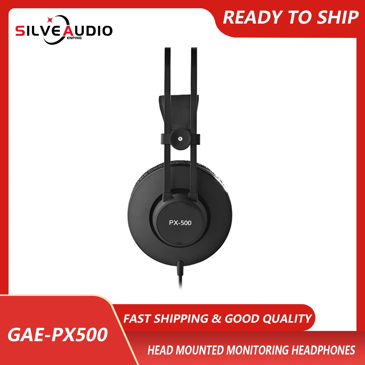 

GAE-PX500 Wired Headphones High Performance Lightweight Studio Monitor Headphones 3.5mm Jack Gaming Headphones