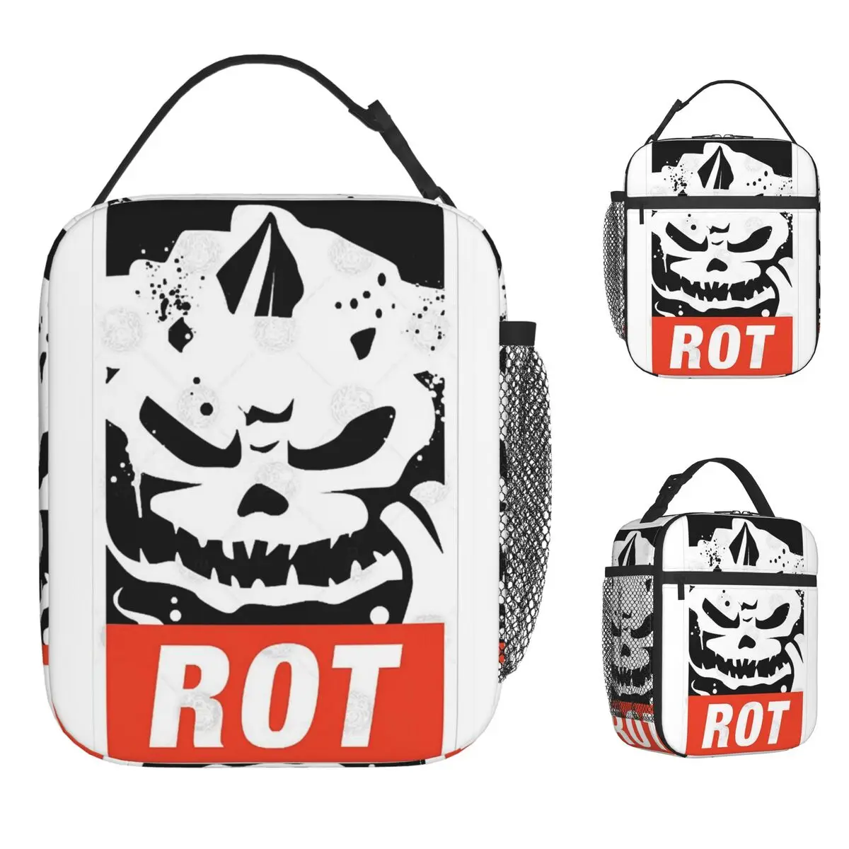 Nurgles Rot Chaos ランチバッグ 美的ランチボックス 屋外ピクニック ポータブル ジッパー 防水 グラフィックデザイン クーラーバッグ