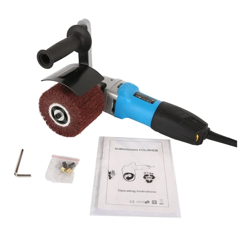 800W Electric Wire Drawing Machine Stainless Steel Surface Polishing Tool Metal Wood Grinding Equipment Industrial Finisher