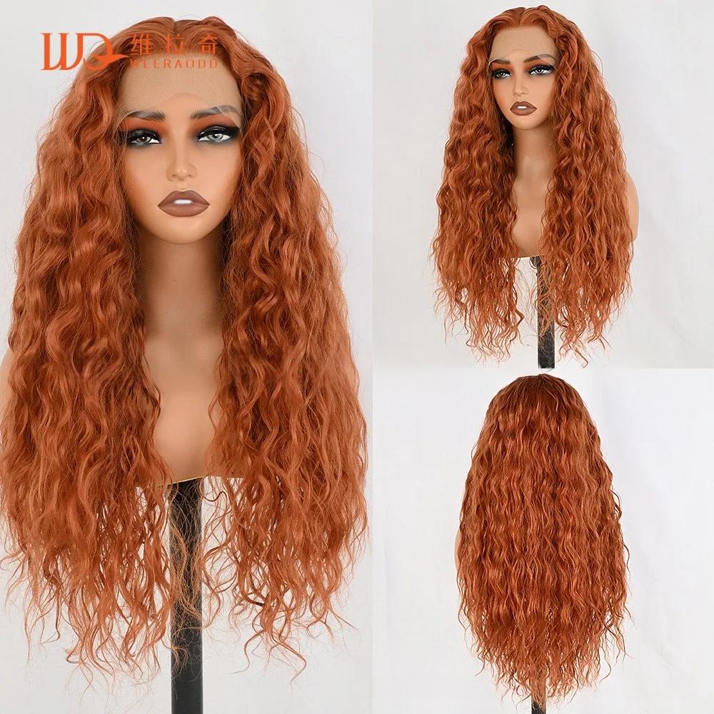 28-inch-water-wave-ginger-lace-front-wig-13x4-lace-frontal-glueless-copper-red-heat-resistant-synthetic-hair-daily-cosplay-wig