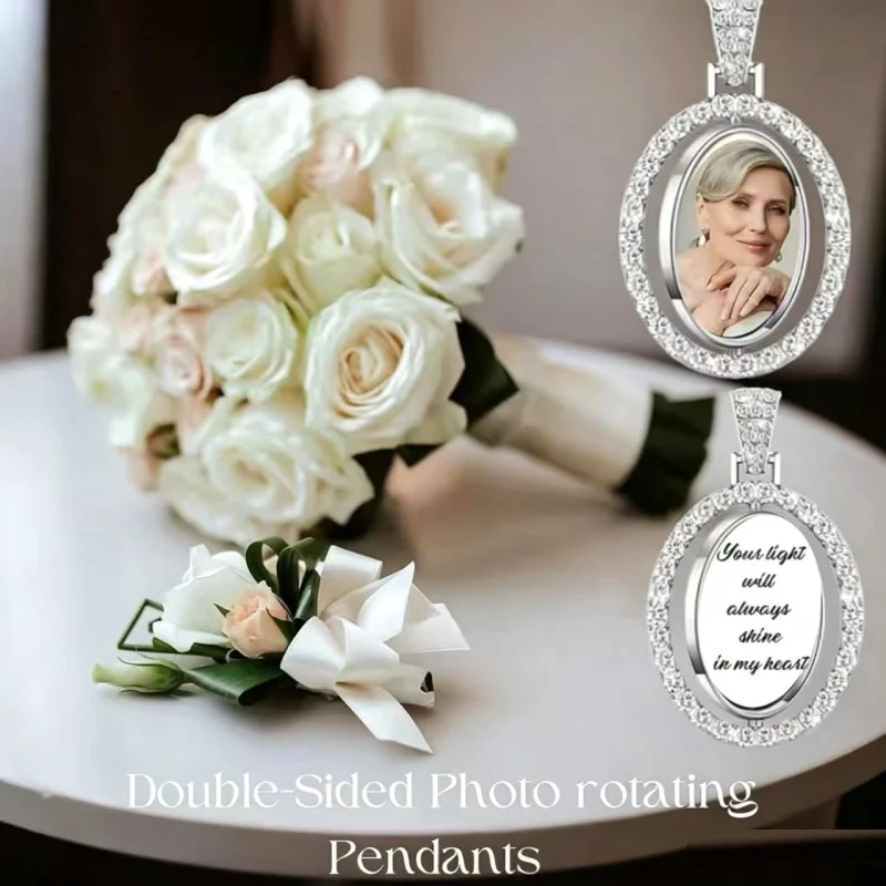 Custom Double-Sided Bridal Wedding Bouquet Pendants Unique Bag And Clothing Ornaments Accessory for Special Occasions