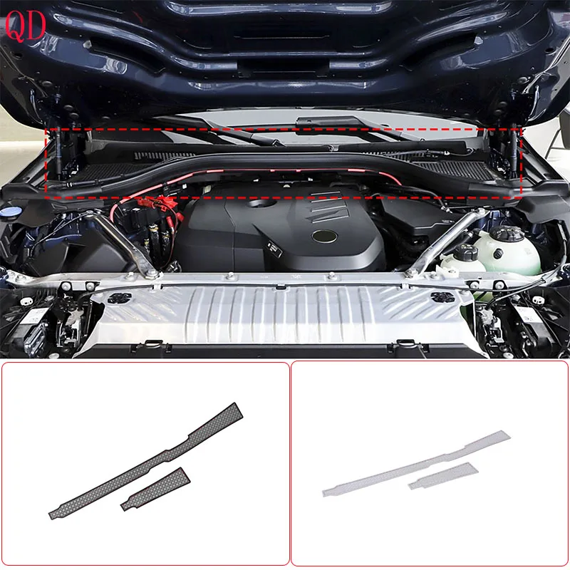 

2Pcs Stainless steel Black For BMW X3 G45 2025+ Car Front Engine Cover Drainage Grid Decorative Stickers Protection Accessories
