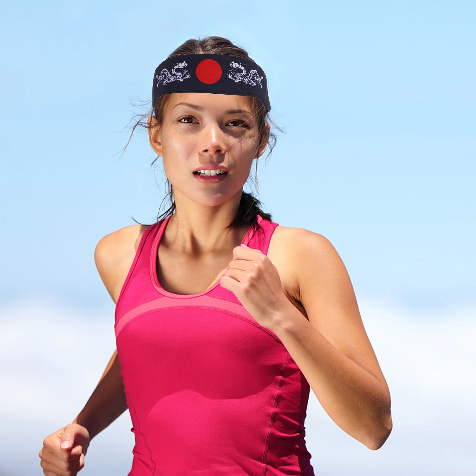 

2pcs Japanese Bushido Headband Sports Running Fitness Yoga Workout Cooking Headband Cotton Sweat Absorbent For Hair Styling