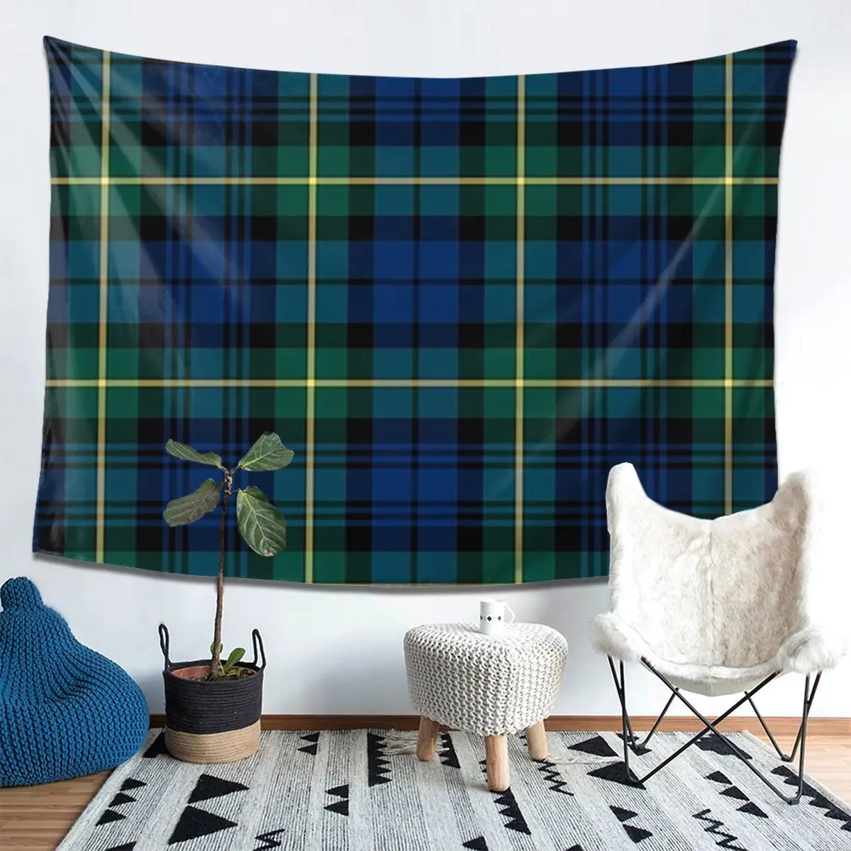 

Clan Gordon Tartan Tapestry Decoration Art Aesthetic Tapestries for Living Room Bedroom Home Wall Cloth Wall Hanging