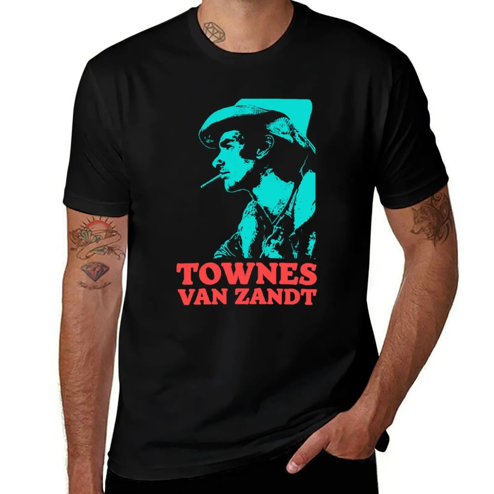 

Townes Van Zandt _amp_ Art T-Shirt t shirt man designer man t shirts cotton