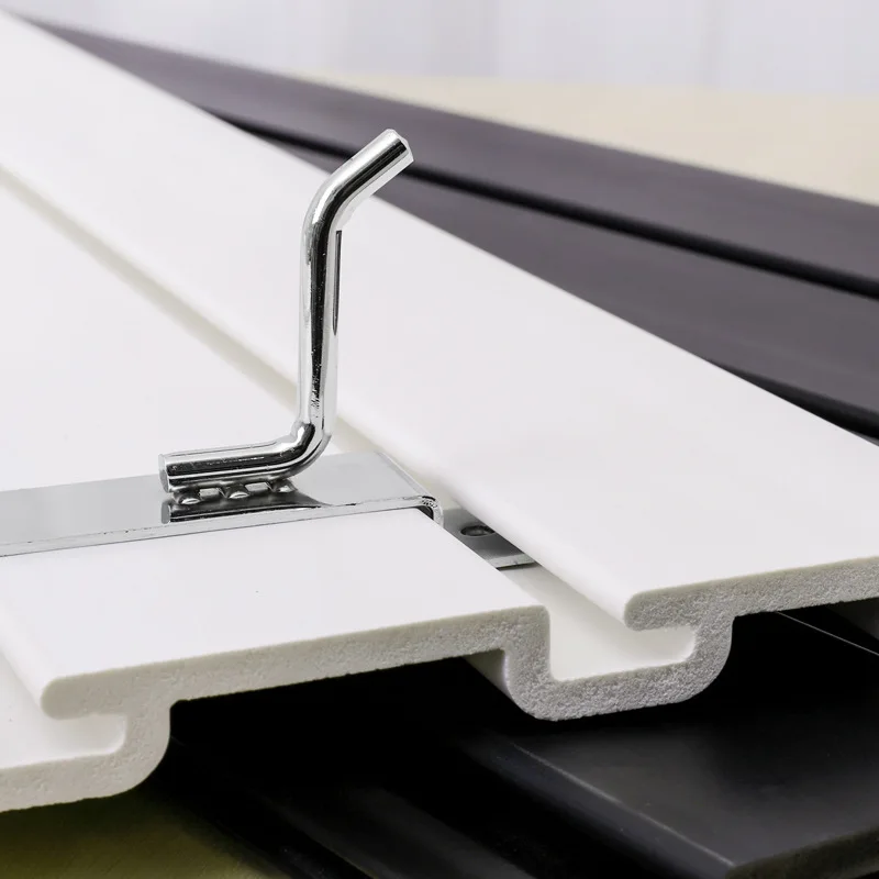 Custom.Kainice Slat Wall Shoe Display Backsplash Heavy Duty Wall Organizers لوحة حائط سوداء من مادة PVC