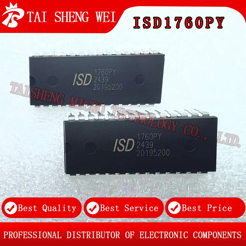 2PCS Brand New ISD1760PY ISD1760P ISD1760 Voice Chip DIP-28