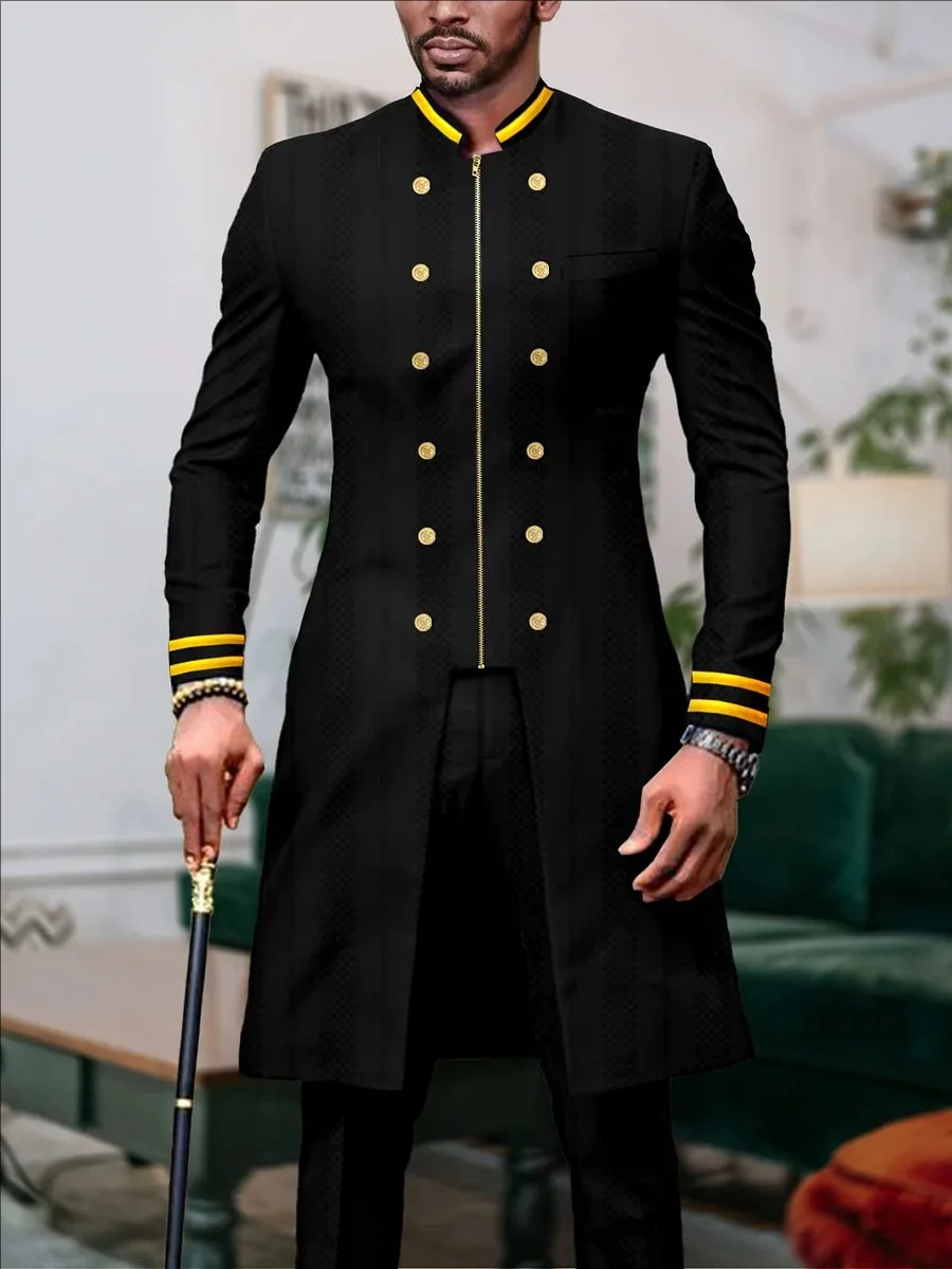 

Мужское модное роскошное однотонное платье, комплект из двух предметов