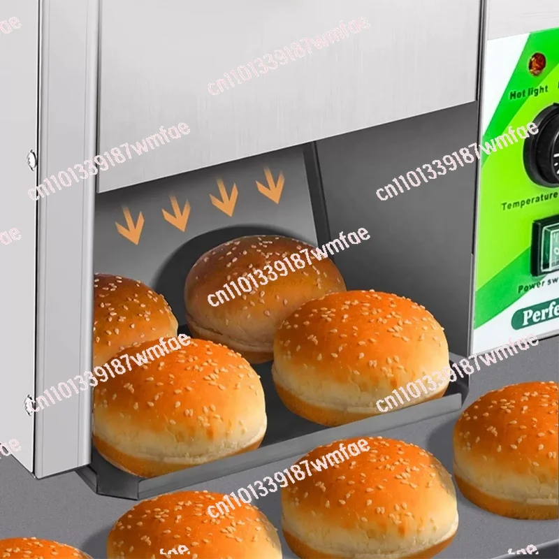 Hamburger Maker Conveyor Chain Toaster Hamburger Bread Toaster Vertical Contact Toaster