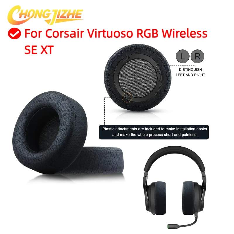 

Replacement Ear Pads for Corsair Virtuoso RGB Wireless SE Headphones Memory Sponge Sleeves Cover Case Ear Cups Earmuffs