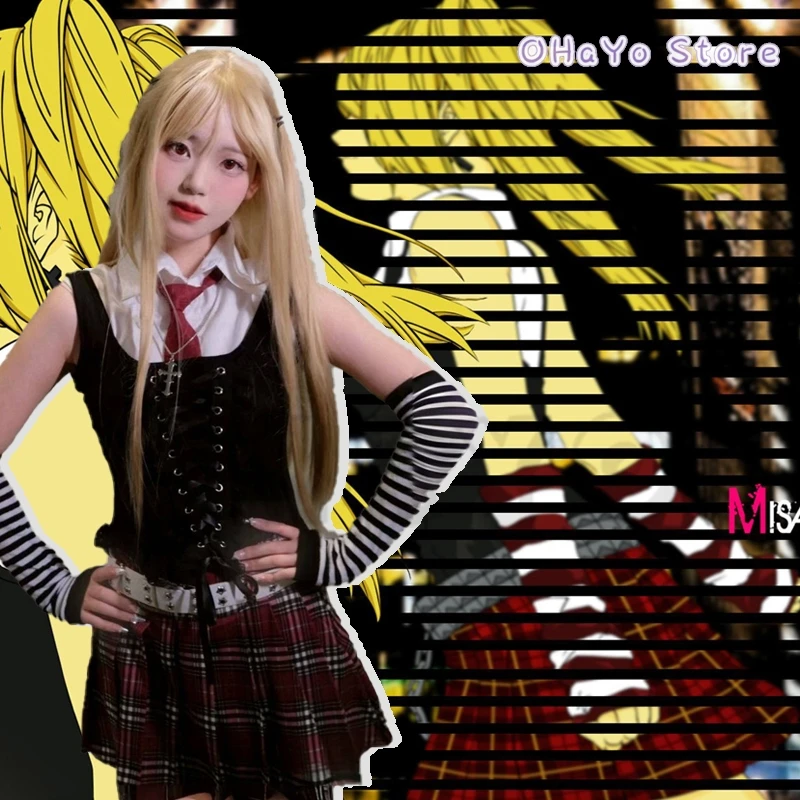 Tod Cosplay Kostüm Misa Amane Cosplay Debüt Note Täglich Sexy Kleid Subkultur Halskette y2k Uniform