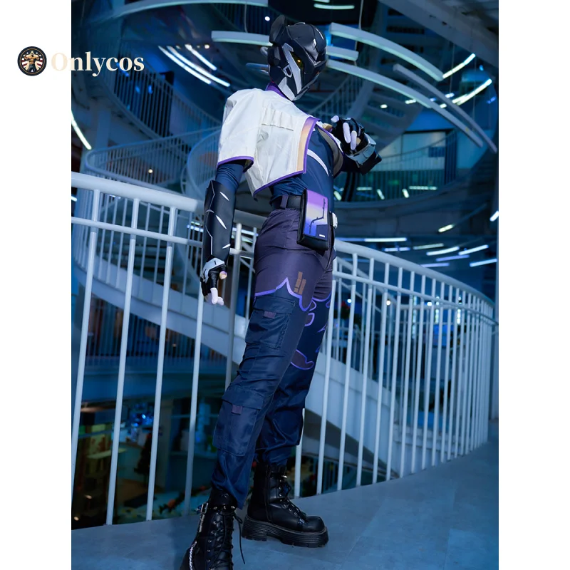 Game VALORANT VYSE Cosplay Costume Full Set Uniform Props Accessories Men Halloween Carnival Party Onlycos