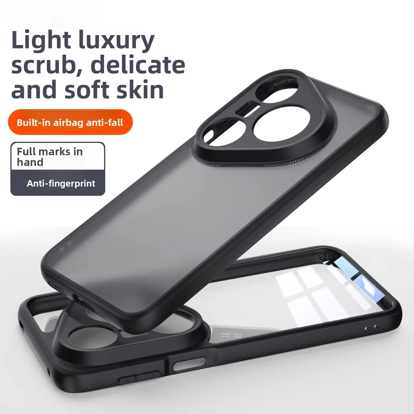 

For Huawei Pura 80 70 Pro Ultra Case Skin-friendly Luxury Armor Frosted Transparent Cover For Huawei Pura80 Pro shockproof Funda