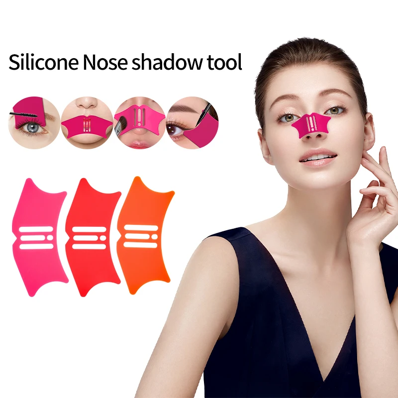 1pc Silicone Nose Make Up Aid Nose Shadows Makeup Tool Professional Eyeliner Make-up Stencils Cosmetic Auxiliary Repair Tools