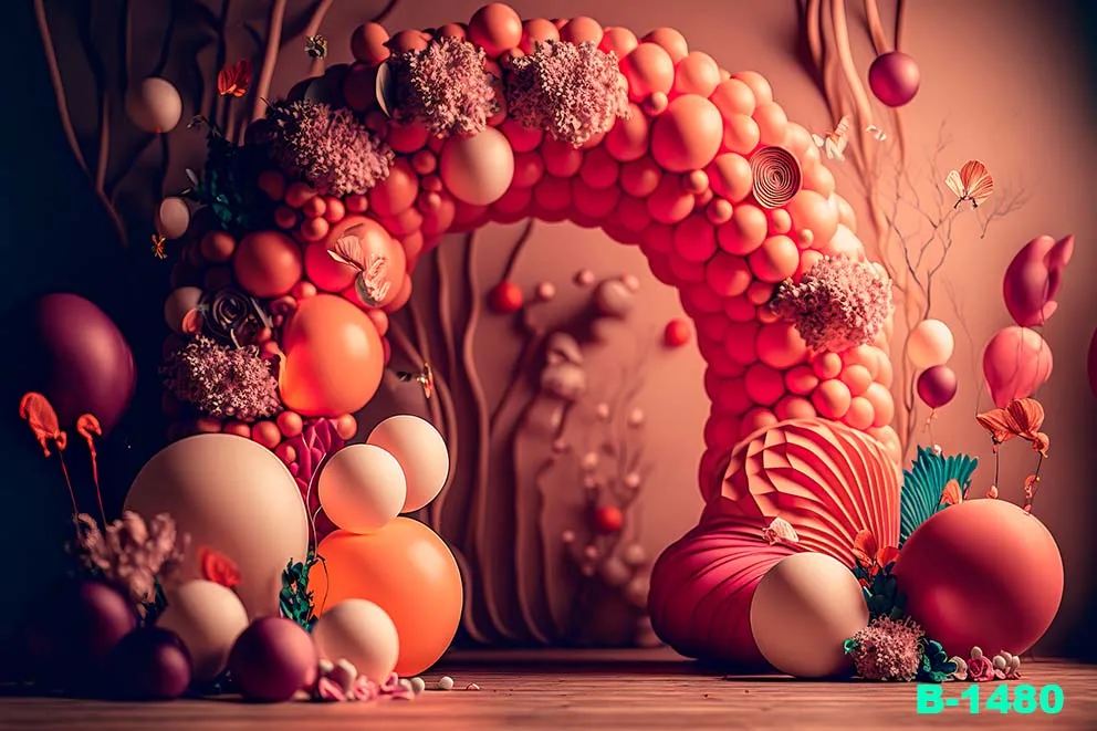 Декор для вечеринки в честь Дня Рождения фоны воздушные шары Свадебные цветы стена фотографический ребенок портрет новорожденный студийный реквизит фоны