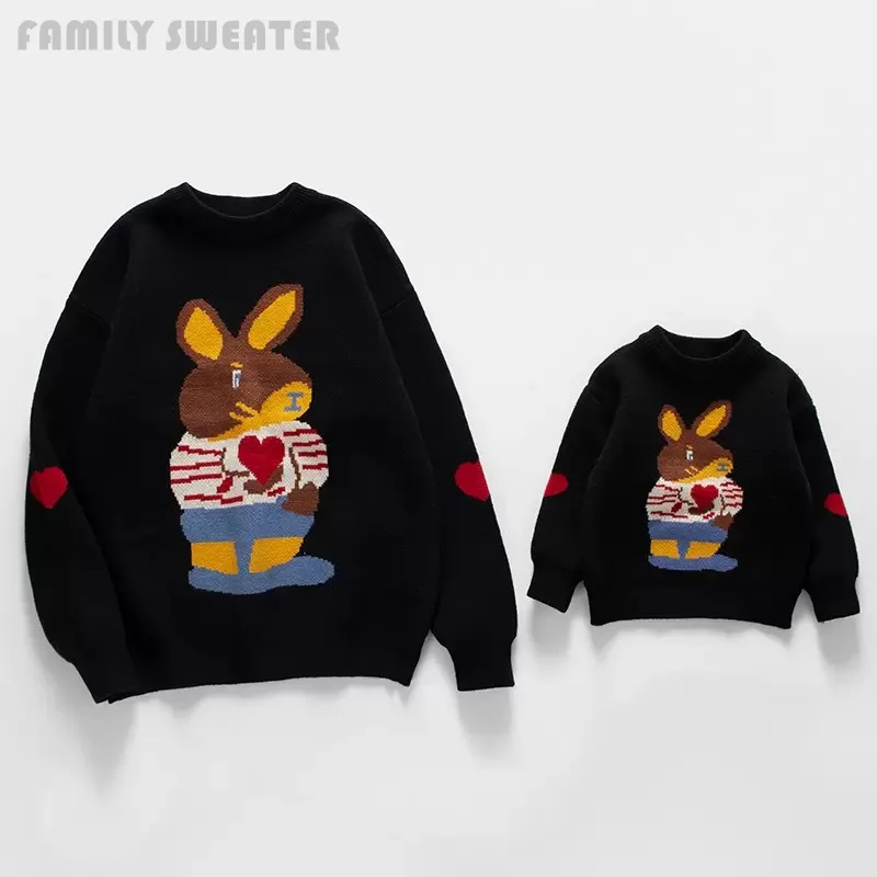 Christmas Family Sweaters Father Mother Daughter Son Knitted Clothes Women Sweaters Children's Jumper Baby Girl Boy Knitwear