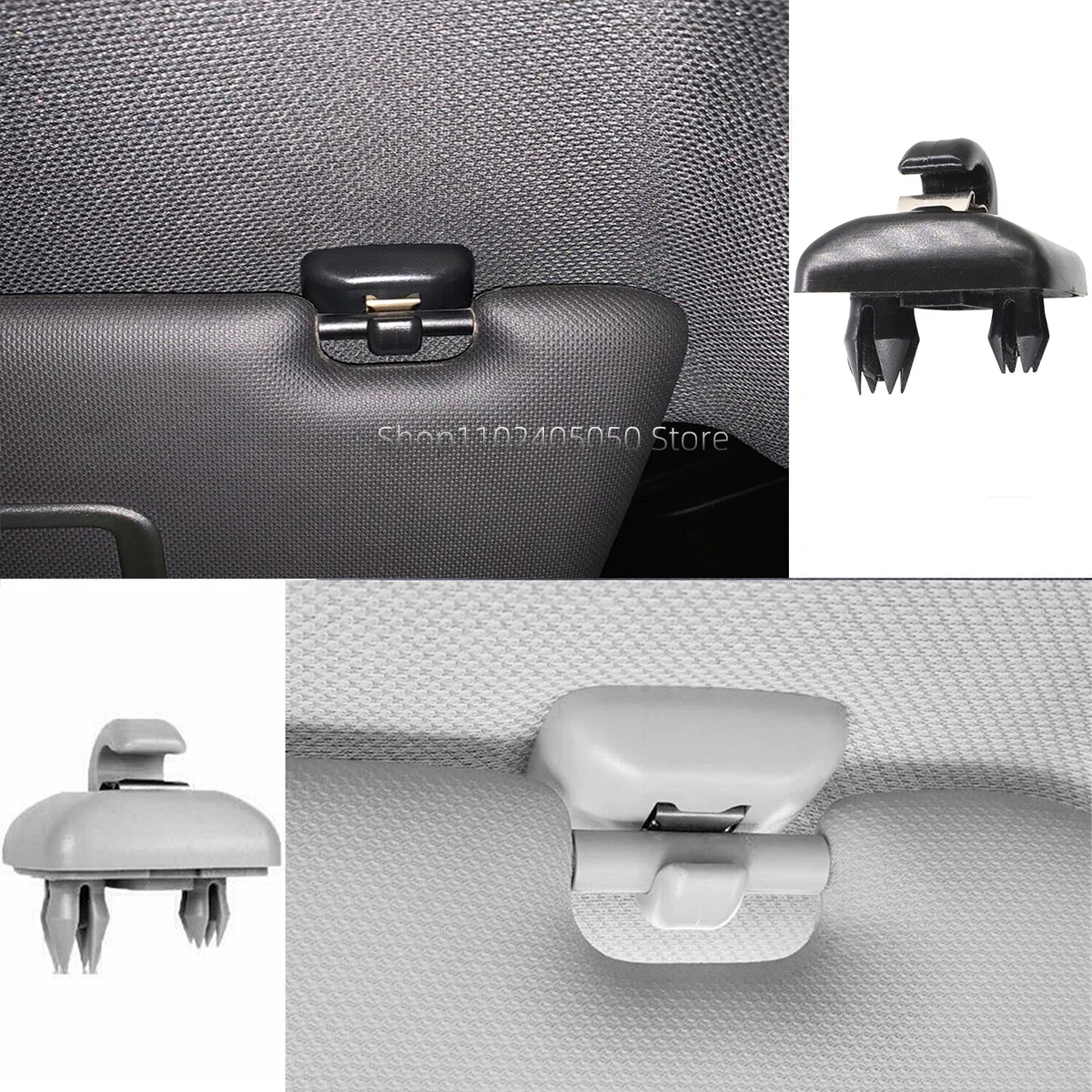 2Pcs Car Sun Visor Retainer Fastener Clip Interior Replace Part for Audi A1 A3 A4 A5 Q3 Q5 Auto Clamp Holder Bracket Hook Hanger