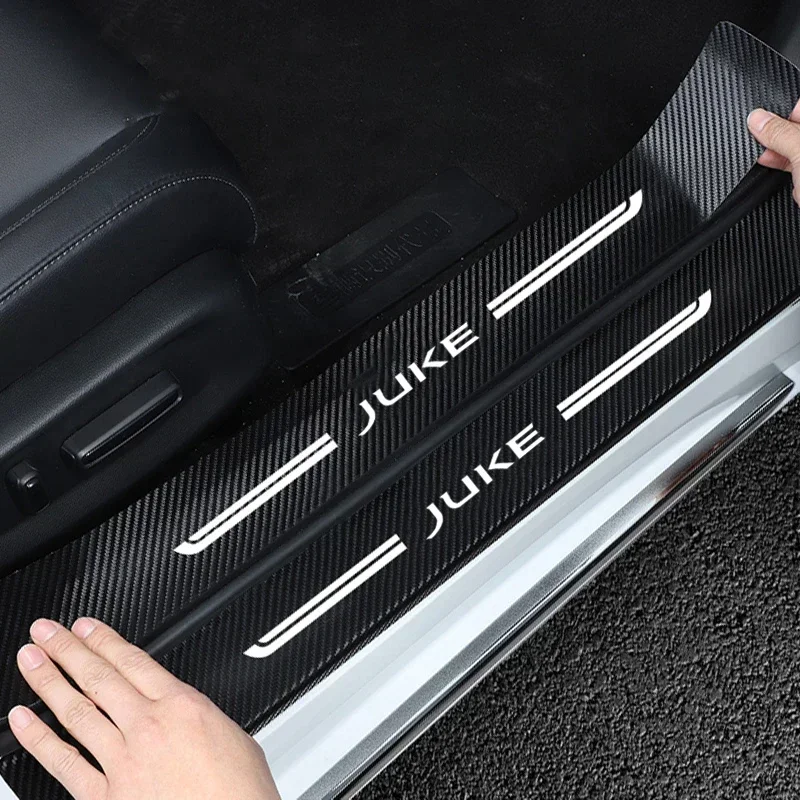 Car Door Sill Protective Rear Threshold Trunk Bumper Guard Sticker for Nissan Juke Logo 2024 2020 2022 Auto Anti-Scratch Cover