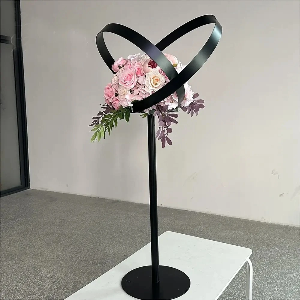 6pcs 80cm tall white/gold/sliver Wedding Table Centerpiece Metal Black Tall Flower Stand for Table Decoration