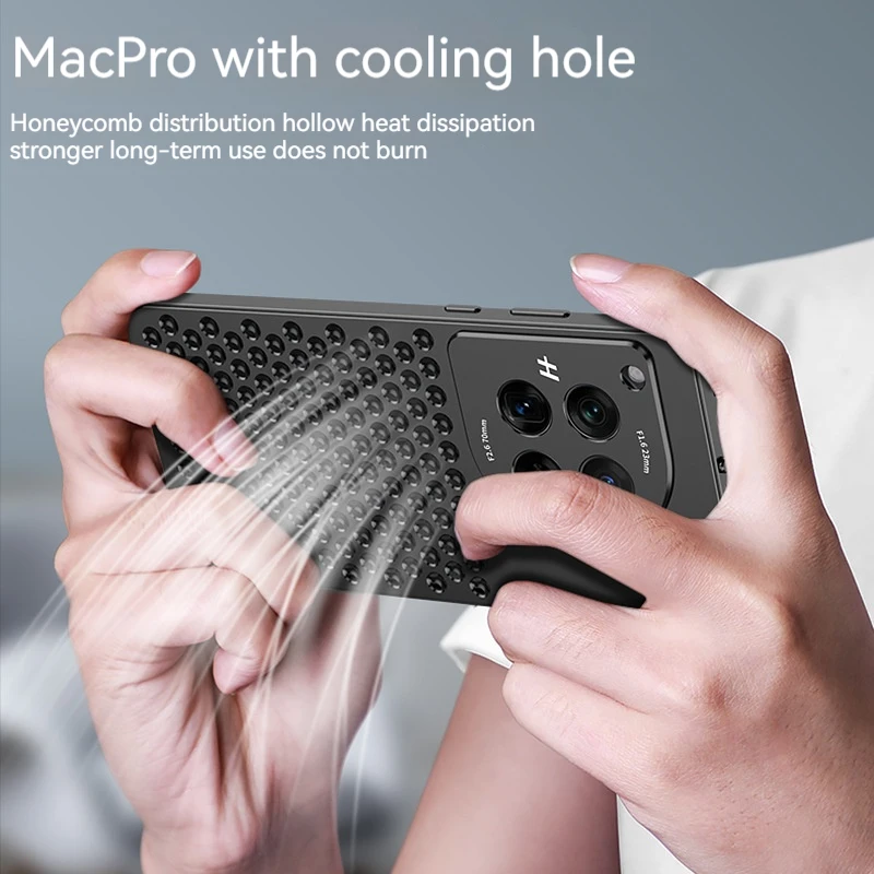 For One Plus 12 Metal Heat Dissipation Phone Case,One Plus 13 Ultra-thin Shock-absorbing Fall Prevention Protect Back Cover