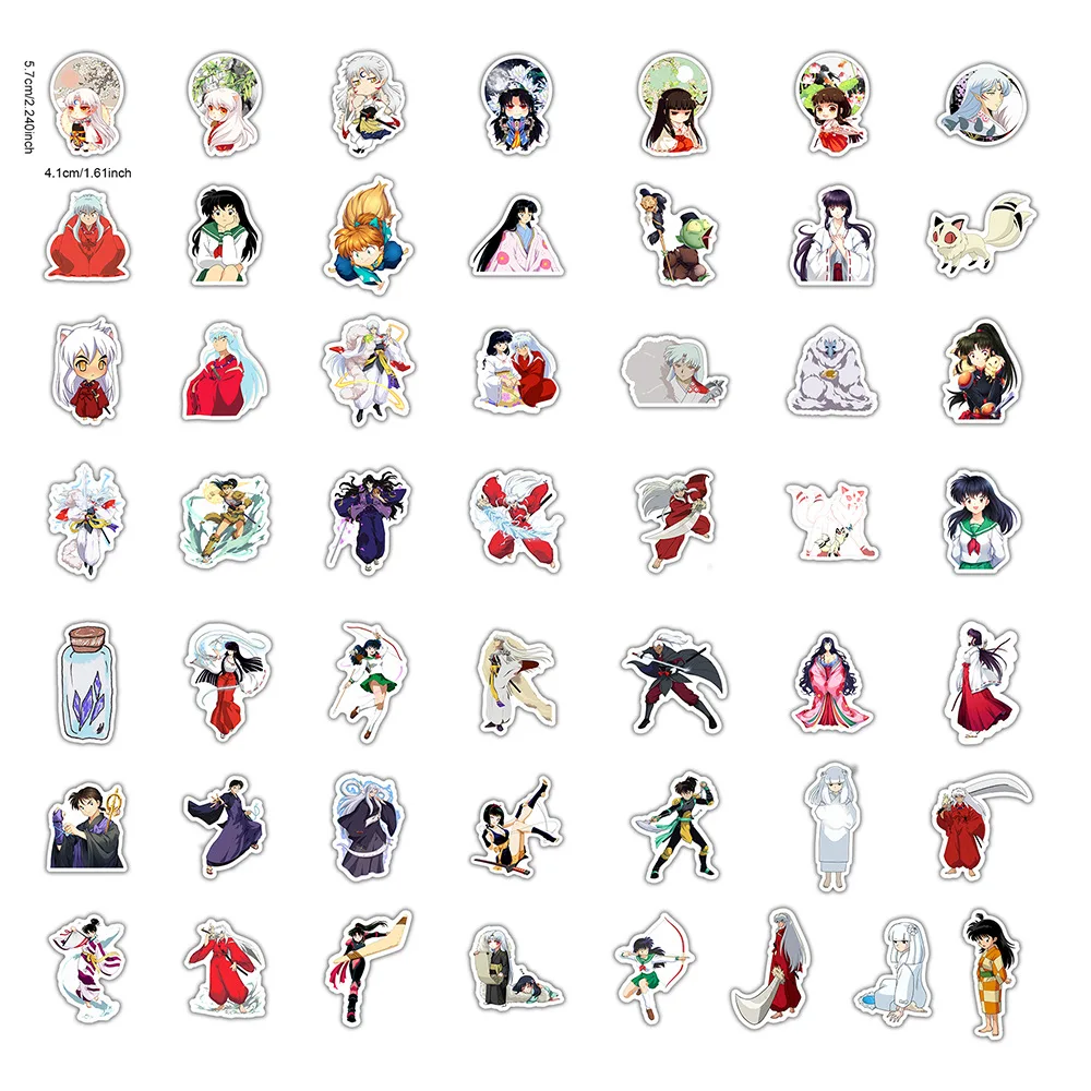 10/30/50pcs Inuyasha Stickers Waterproof Skateboard Motorcycle Guitar Luggage Laptop Bicycle Sticker Kids Toys