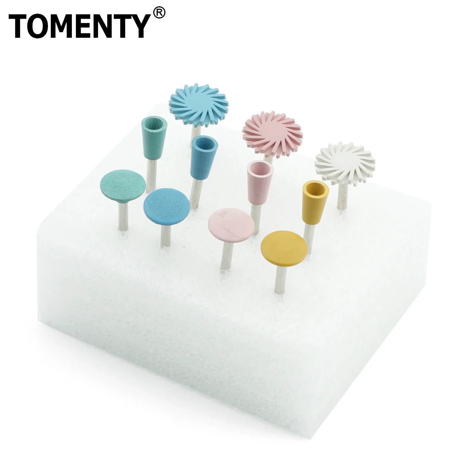 

11pcs/box Dental Rubber Polisher Composite Kit Dental Intraoral Polishing Kit Resin Polishing Diamond System RA Disc Wheel Kit