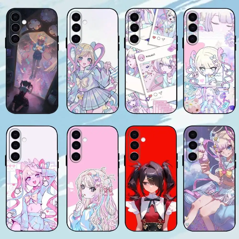

Game N-NEEDY GIRL OVERDOSE Phone Case For Samsung Galaxy A73,A72,A71,A70,A53,A52,A51，Black Shell ll