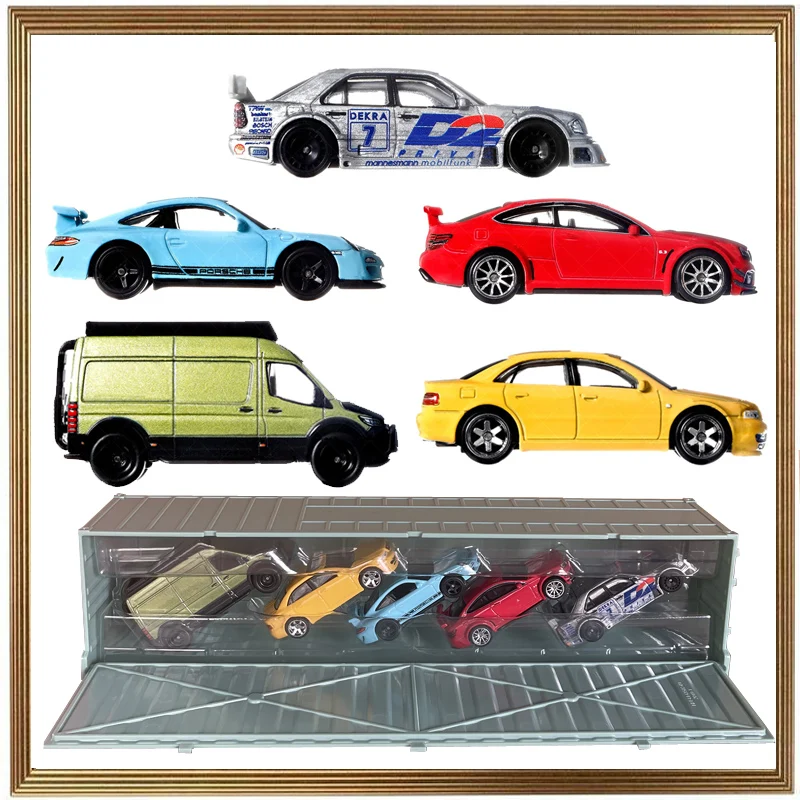 Original Hot Wheels Premium Car Models German Culture Deutschland Design Benz Diecasts Toys for Boys Vehicles 1:64 Container Box