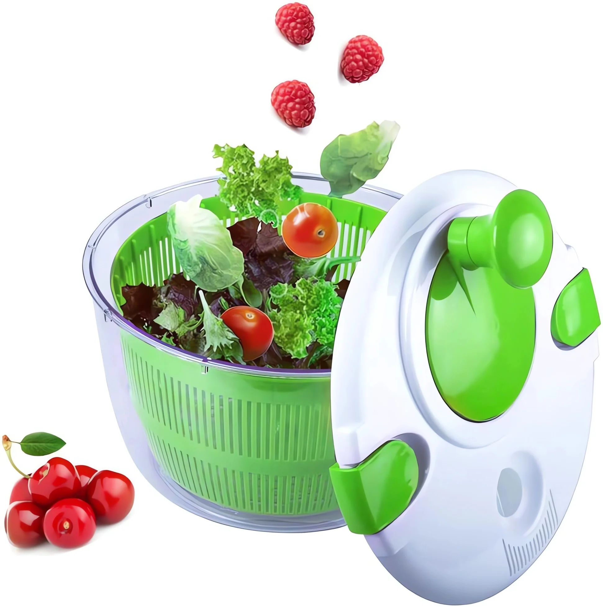 

Vegetables Salad Spinner Lettuce Leaf Vegetable Centrifuge Greens Washer Dryer Drainer Crisper Strainer For Washing Drying Leafy