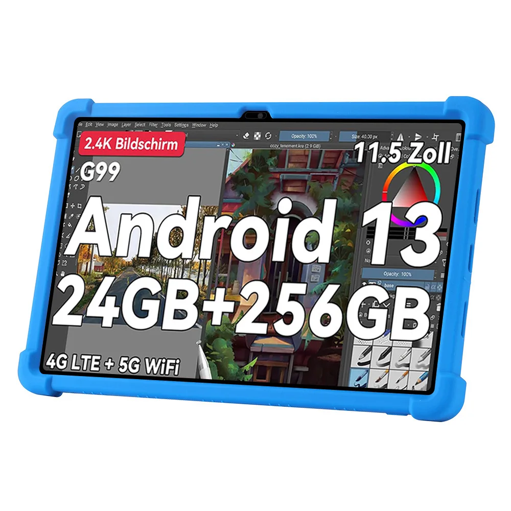 

Compatible with Blackview MEGA 1 Tablet Case 11.5 Inch Shockproof Silicone Cover with Stand