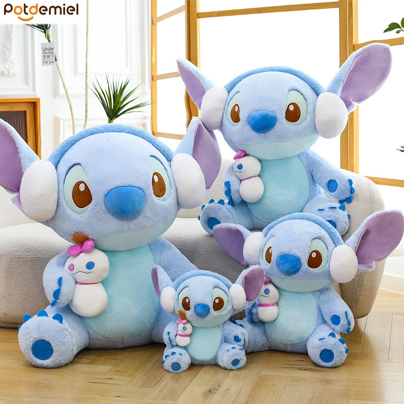 

40cm New Winter Best Seller Lilo & Stitch Plush Toy Cartoon Winter Limited Doll Anime Stuffed Plush Doll Christmas Birthday Gift