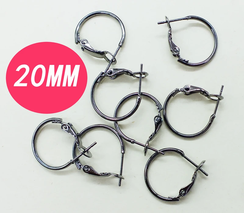 

200pcs 20MM Silver Plated Earring Loop with Round Hoop Earrings