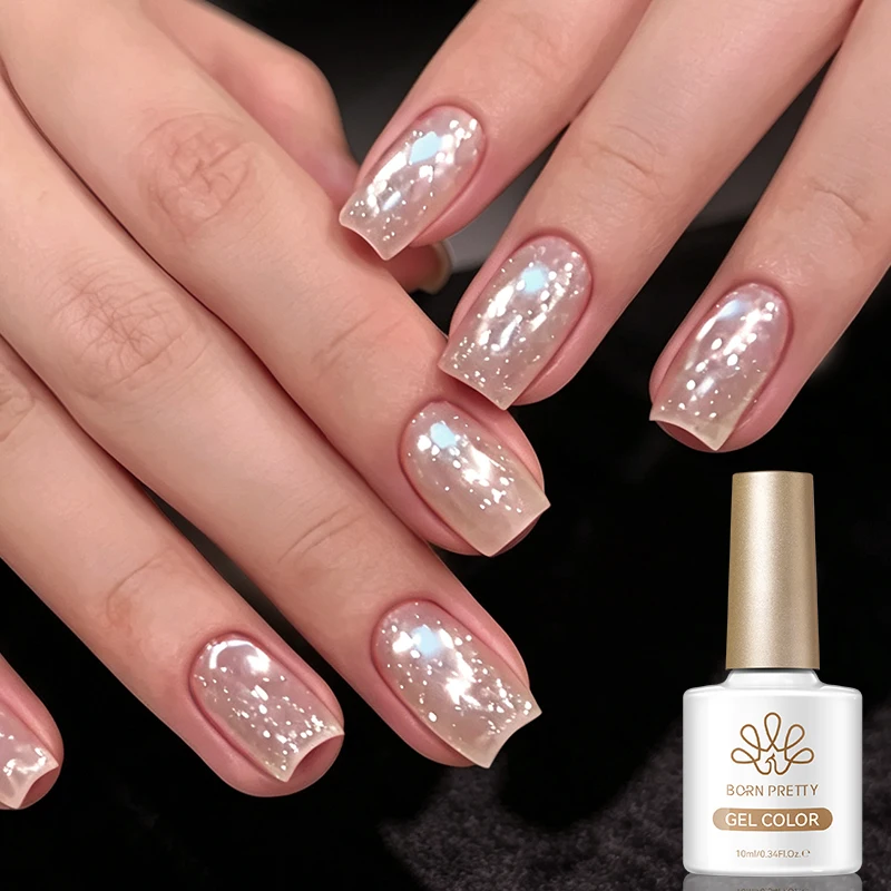 BORN PRETTY 10ml Sternen-Pailletten Katzen-Magnetgel Nagellack Glitzer Reflektierend Semi-Permanent Aushärtbar UV LED Gel Dunkle Glitzer Maniküre – Detail 5