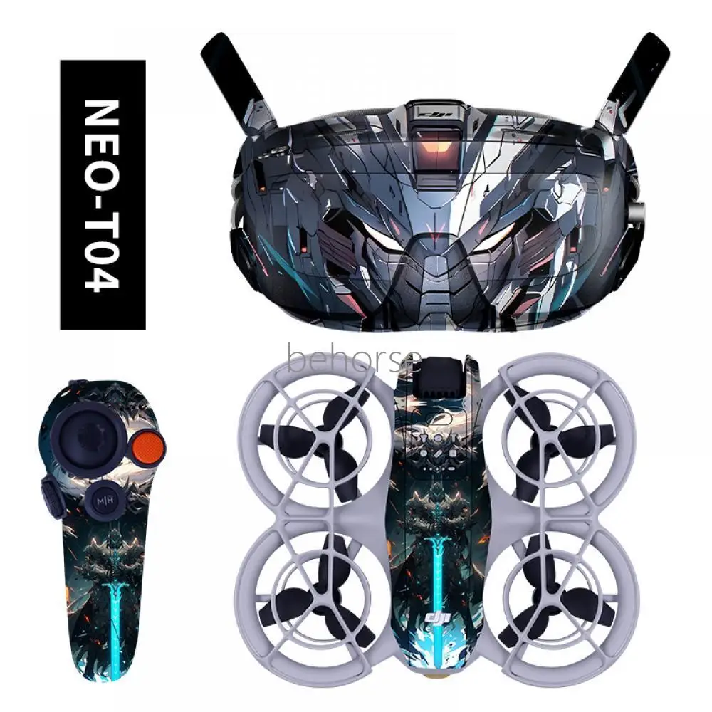 NEO الطائرة بدون طيار N3 نظارات الروك مجموعة ملصقات ل DJI NEO غير لاصق كول الطائرة بدون طيار خدش طبقة رقيقة واقية ملصقات الزخرفية