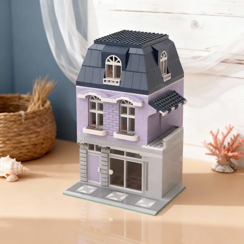 1977pcs MOC Wine Bar Modular Streetscape Model Building Blocks Architecture Toy Assemble DIY Idea Creative Christmas Gifts Brick