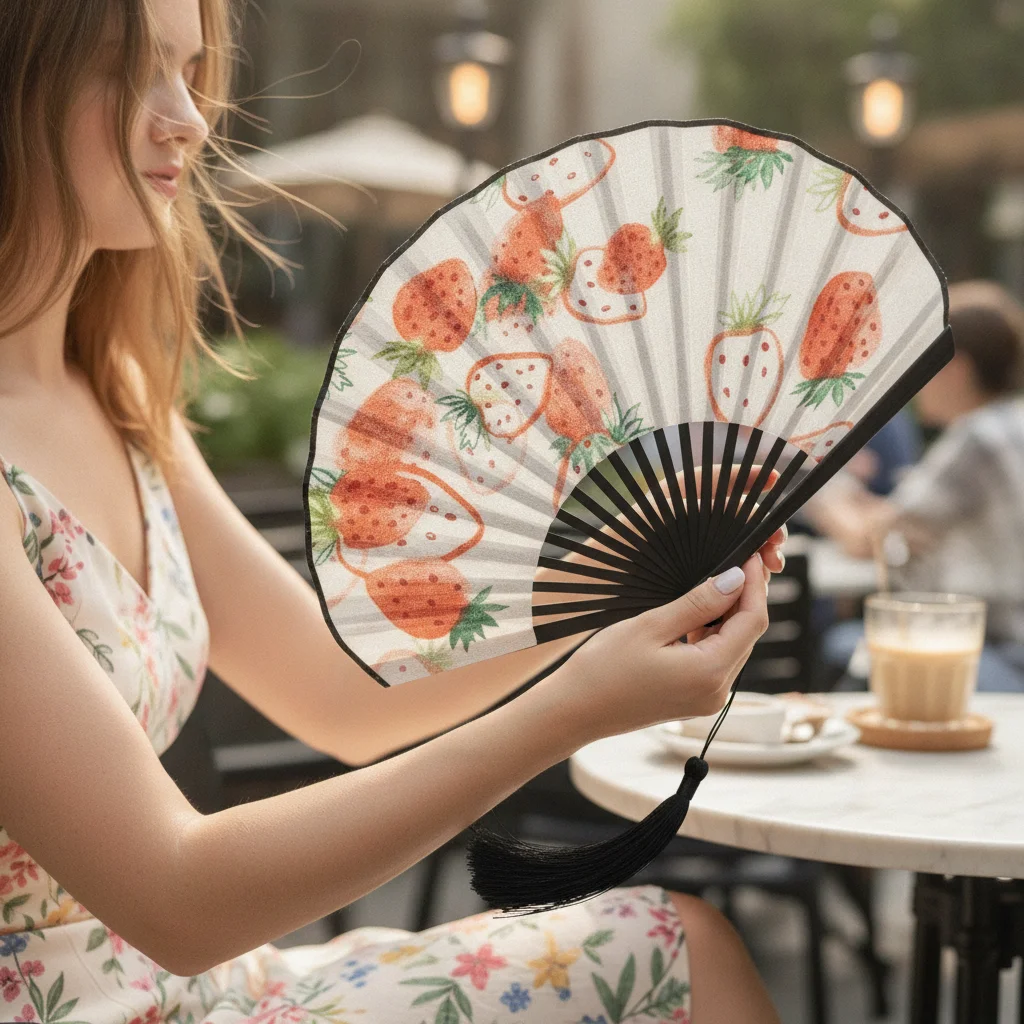 Creative Retro Mini Shell Fan Cotton Linen Cloth Solid Color Folding Hand Fan Gentle Chinese Style Handheld Fan Fan Gift